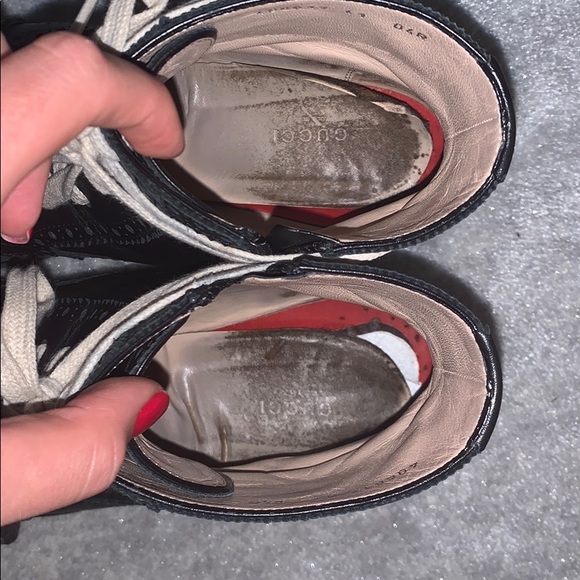 GUCCI black leather ankle boot king snake buckle - Picture 6 of 6